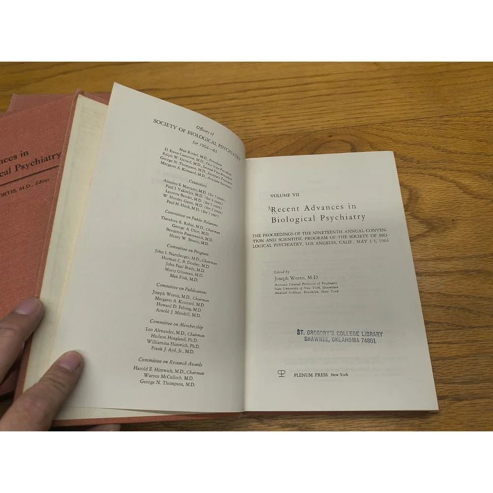 Joseph WORTIS Recent Advances in‎ Biological Psychiatry Volumes 4, 5, 6 & 7